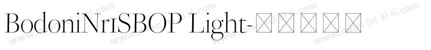 BodoniNr1SBOP Light字体转换